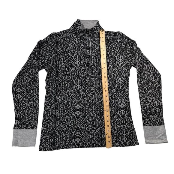 Kavu Damask Black/Gray Button Pullover Sz L - Picture 3 of 7